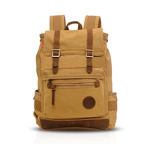 FANDARE Lona Mochila Escolar Mochilas Tipo Casual Bolsas Escolares para 15.6 Pulgada Laptop Mochila para Estudiante Universidad Hombre Mujer Viaje Senderismo Comercio Casual Daypacks