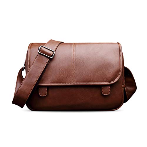 FANDARE Nuevo Bolsos Bandolera PU para Hombre Bolso de Negocios Bolsa de Mensajero Bolsos Cruzados Bolsos para Hombre Mensajero Impermeable Deportes Trabajo Viajes Maletines Messenger Bag Amarillo