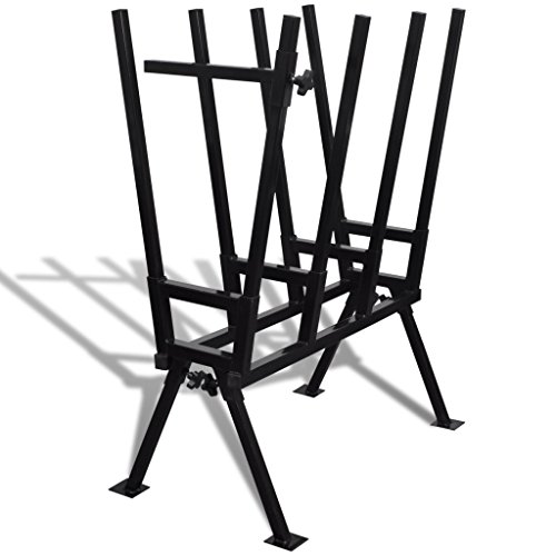 Festnight Soporte Plegable Galvanizado con Sierras para Carpintería Color Negro103 x 76 x 50 cm Largo x Ancho x Alto