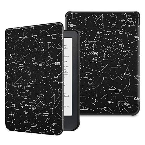 Fintie SlimShell Funda para Kobo Clara HD - Súper Delgada y Ligera Carcasa de Cuero Sintético con Función de Auto-Reposo/Activación, Constelación