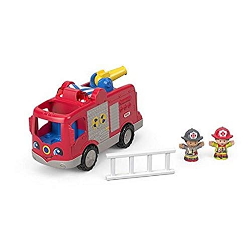 Fisher-Price Little People - Camión de Bomberos para niños, 2 Figuras, Despertar y desarrollar la imaginación, 12 Meses y más, FPV30