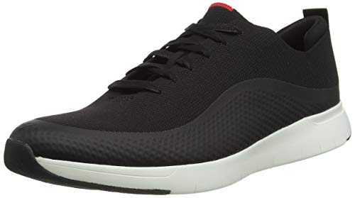 Fitflop eversholt Knit Sneakers, Zapatillas Hombre, Negro, 41 EU