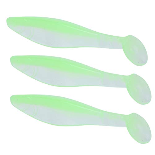 FOLOSAFENAR Señuelos de Pesca Artificiales 3pcs, para Pesca(3#Transparent Green)