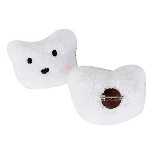 funie Broche de peluche con diseño de oso de conejo, para mujer, con diseño de animales, para ropa, bufanda, mochila, accesorios para decoración de Navidad, para mamá, novia, hermana, oso pequeño