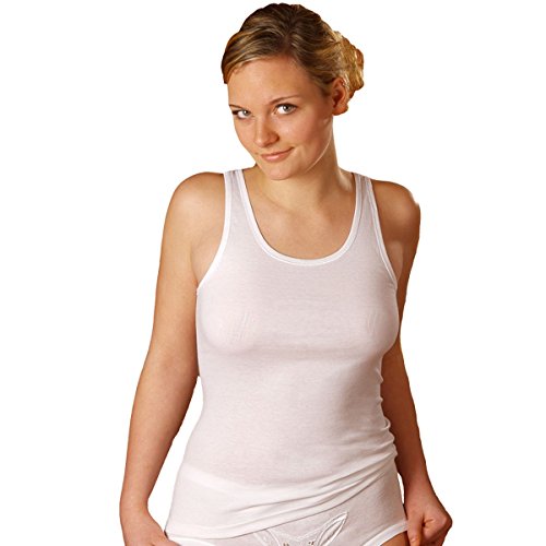 HERMKO 1310 Kit de Cinco Camisas Interiores para Mujer, Hechas de algodón 100%, Farbe:Blanco, Größe Damen:52/54 (XXL)