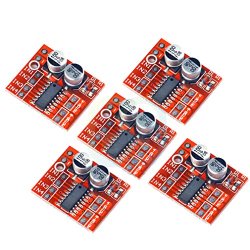 HiLetgo 5pcs 1.5A 2 Way L298N L298 DC Motor Driver Drive Board Dual H-Bridge PWM Stepper Speed Controller Driver Module for Arduino