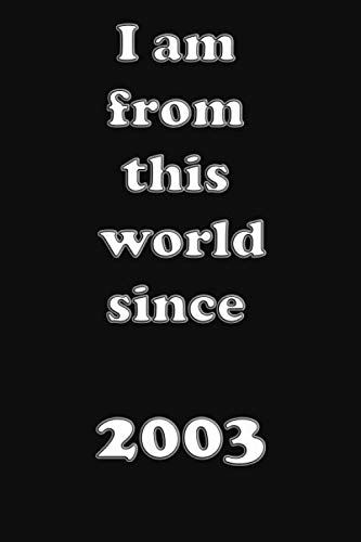 I am from this world since: Monogram Notebook: Softcover lined notebook with a minimalist and artistic design combining various colors, 100 page journal - 6x9