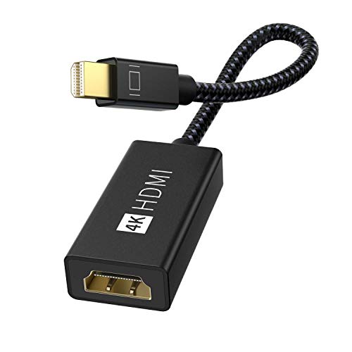 IVANKY Adaptador Mini DisplayPort a HDMI 4K a 60Hz, Adaptador Thunderbolt a HDMI Compatible con Microsoft Surface Pro, Lenovo y Otro Dispositivo con Puerto Mini DP-Gris