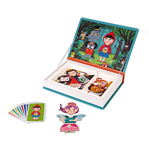 Janod- Magneti'Book Cuentos - Juego Educativo magnético de 40 Piezas - Desarrolla la motricidad Fina y la imaginación - A Partir de 3 años (JURATOYS J02588)