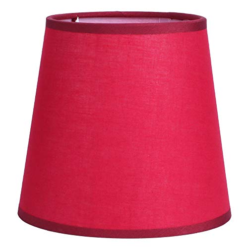 JJ. Accessory - Pantalla para lámpara de pared E14 de tela de color puro, para lámpara de mesa, lámpara de mesa, color rojo