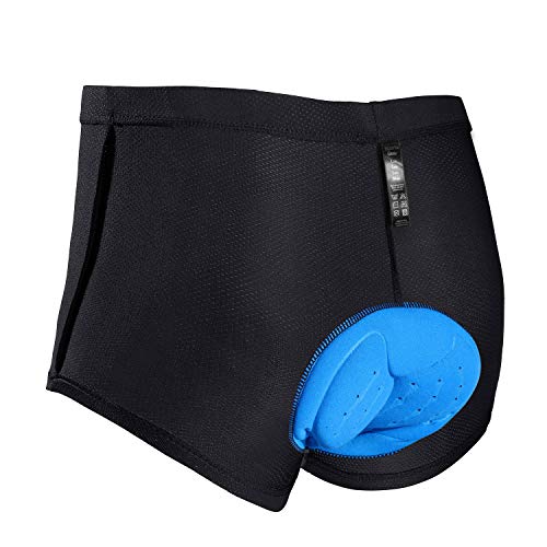 JXJFOZ Calzoncillos de ciclismo para hombre acolchados, ropa interior para ciclistas, con almohadilla para el asiento, ropa interior para ciclistas, ropa interior con gel 3D (2XL)