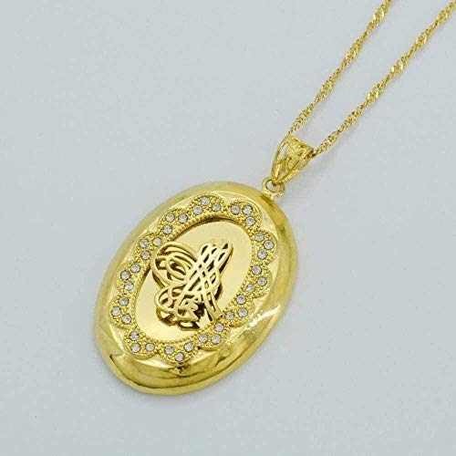 LBBYMX Co.,ltd Collar de Moda Collares Collar de Monedas de Metal para Mujeres/niñas Color Dorado Monedas de Pavo Colgantes Joyería turca Artículos turcos otomanos