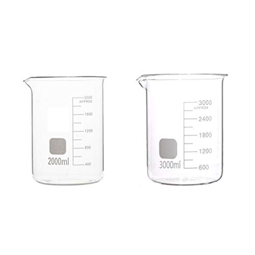 LBWT 2000 ml / 3000 ml de Alta Capacidad Vaso de Vidrio con la Escala, Química Espesado Herramientas de medición, Resistencia da Alta Temperatura, Sistema de experimentación