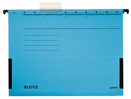 Leitz Alpha Folder - Carpeta (348 mm, 90 g, 261 mm, Azul), 25 unidades