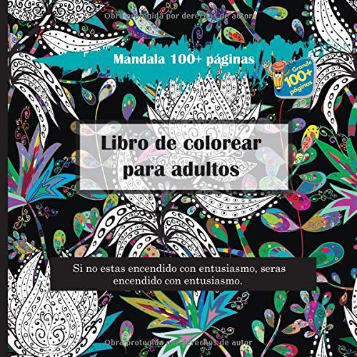 Libro de colorear para adultos Mandala 100+ páginas - Si no estas encendido con entusiasmo, seras encendido con entusiasmo.