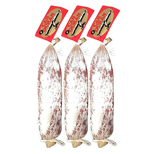 Longaniza de Payés Extra Can Duran - Lote 3 Longanizas Peso Aproximado por Unidad 300 gramos - Hecho con carne de cerdo, adobada con especias - Es ideal para disfrutar en aperitivos o en bocadillos.