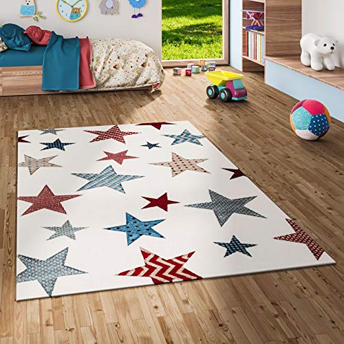 Maui Kids - Alfombra infantil - Estampado con estrellas - color crema en 5 tamaños