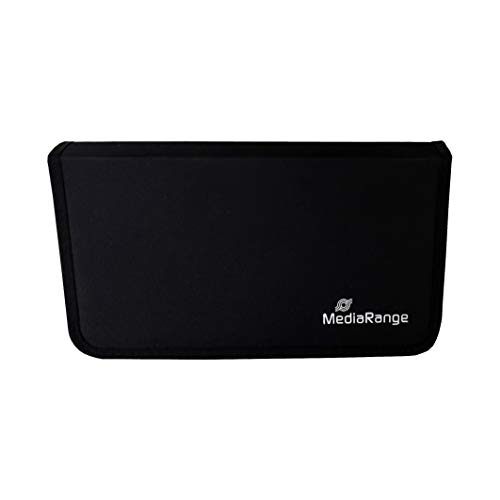 MediaRange BOX51 Funda Cartera 48discos Negro Funda para Discos ópticos - Fundas para Discos ópticos (Funda Cartera, 48 Discos, Negro, Nylon, 120 mm, 289 mm)