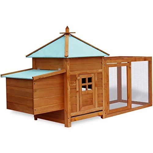 mewmewcat 190x64x100cm Gallinero Gallinero Gallinero de Exterior Gallinero Conejera Madera para Mantener Pollos Gallinas Patos y Muchos Otros Animales Pequeños