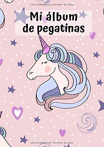 Mi álbum de pegatinas: Unicornio 4 | 30 Páginas | en Blanco | Sin Papel de Silicona | Idea de Regalo