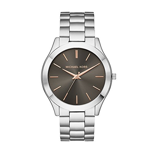 Michael Kors Men's 'Slim Runway' Quartz Stainless Steel Casual Watch, Color Silver-Toned (Model: MK8624)