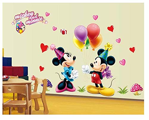 Mickey Mouse Minnie Mouse Plutón Disney Pegatina de pared Mural Arte deco Casa Decoración de pared Decoración Calcomanías Cuarto del bebé