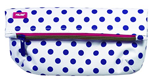 Milan Dots 3 081138DT3 Estuches, 23 cm, Azul/Blanco