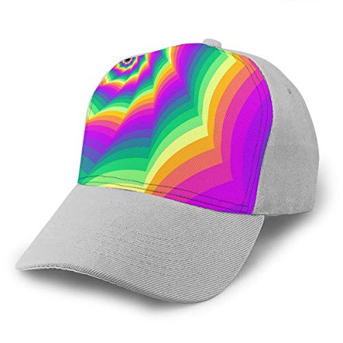 MISS-YAN Rainbow Patterns Wallpaper (28) Gorra de béisbol de ala doblada Dacron Casual Denim Hip Hop Tapas Snapback Sombrero