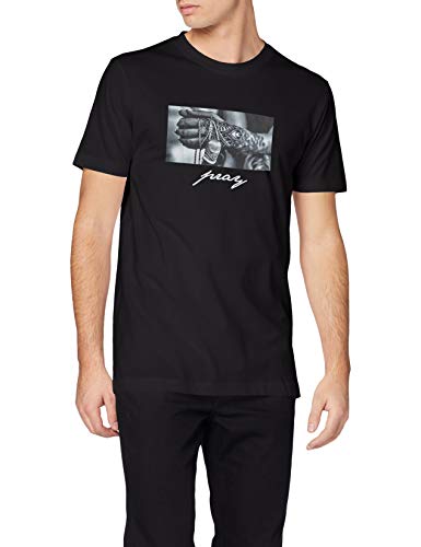 Mister té Joven Pray 2.0 – Camiseta, Todo el año, niño, Color Negro, tamaño S