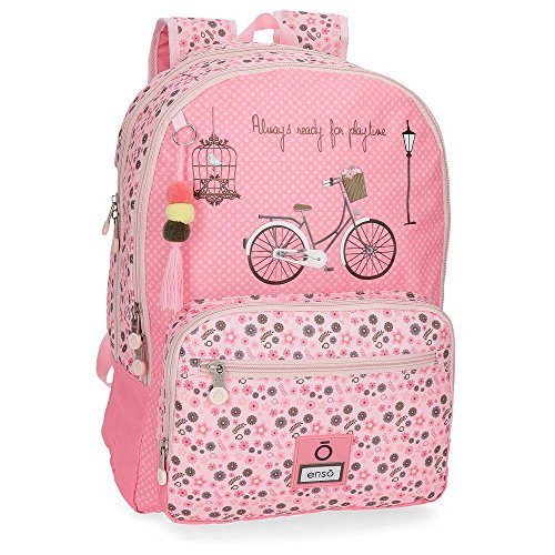 Mochila Enso Playtime 44cm doble compartimento adaptable a carro