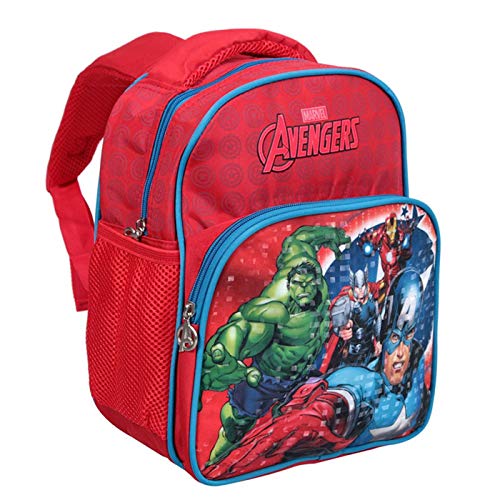 Mochila Infantil Los Vengadores Avengers Mochila Guardería Niño de 30cm Mochila Superheroes, Color Rojo