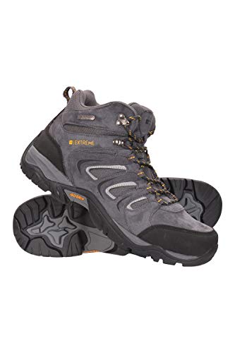 Mountain Warehouse Botas IsoGrip de Aspect para Hombre - Impermeables - Entresuela Phylon, Acolchado EVA, Parte Superior de Malla y Gamuza - para Senderismo y Viajes Carbón 44