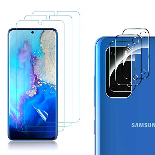 MSOVA para Samsung Galaxy S20 Plus Protector de Pantalla+Protector Cámara, TPU Suave Alta Definicion Protector de Pantalla Diseñado para Samsung Galaxy S20 Plus Transparente(3 Piezas)