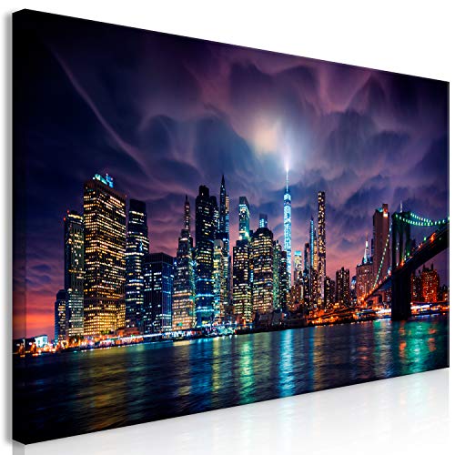 murando Cuadro Mega XXXL New York 160x80 cm Cuadro en Lienzo en Tamano XXL Estampado Grande Gigante Imagen para Montar por uno Mismo Decoración De Pared Impresión DIY NY Ciudad d-B-0155-ak-e