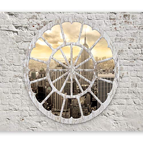 murando Fotomurales Ciudad 350x256 cm XXL Papel pintado tejido no tejido Decoración de Pared decorativos Murales moderna Diseno Fotográfico New York ladrillo Nueva York a d-a-0008-a-b