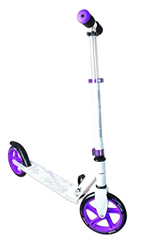 Muuwmi Scooter de Aluminio, 200 mm, Niñas, 117, Blanco/Morado, Talla única