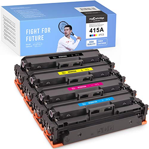 myCartridge SuPRINT HP 415A - Tóner para HP 415A W2030A W2031A W2032A W2033A (compatible con HP Color Laserjet Pro M454dn M454dw MFP M479dw M479fdn M479fdw M479fdw (negro, cian, magenta y amarillo)