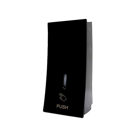 MyComfy Dispensador Jabon Baño Negro – 450ml de Capacidad – Fácil de colocar en la Pared – No necesita perforar – Accesorio Ideal para el Baño – Serie Sanitapur
