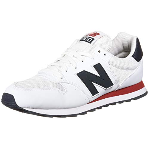 New Balance 500 Core, Zapatillas Hombre, Blanco (Munsell White/Eclipse/Tempo Red Swb), 44 EU