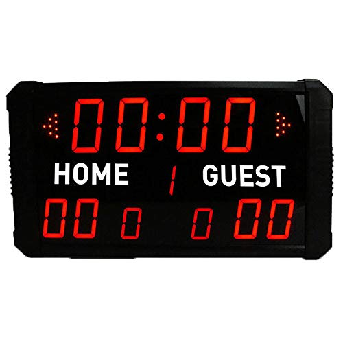 NgMik Panel de exhibición Deportivo Electrónico 24s Cuenta Regresiva Bola Juego Interior marcadores de Baloncesto LED Puntuación de Porta Puntuación (Color : Black, Size : 54x32x32cm)