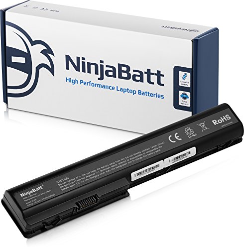 NinjaBatt Batería para HP Pavilion HDX18 480385-001 HSTNN-IB75 HSTNN-DB75 HSTNN-OB75 GA08 HSTNN-C50C 516355-001 534116-291 486766-001 464059-362 - Alto Rendimiento [8 Celdas/4400mAh/63wh]