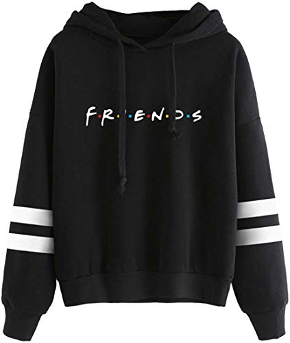 PANOZON Sudadera Friends para Niños Serie de TV Chaqueta Amigos con Capucha Jersey Depotivo Mangas Largas (S, A-Negro FR-5)