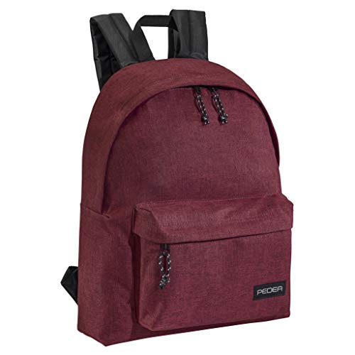 PEDEA Mochila Impermeable para Mujer, Hombre, niña, niño, niño, Universidad, Viajes, Trabajo, con Compartimento para portátil de 13,3 Pulgadas, 24 l, Color Rojo