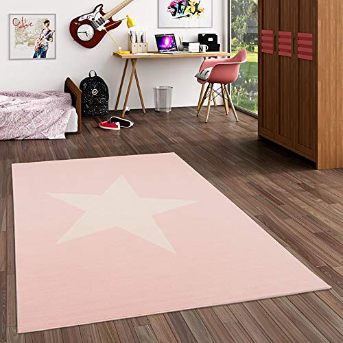 Pergamon Trendline - Alfombra Infantil - Estrella Rosa Pastel - 5 tamaños