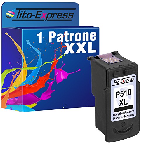 PlatinumSerie - Cartucho de Tinta para Canon PG-510 XL y CL-511 XL (2 Cartuchos Negros y 1 Cartucho de Color, 15 ml, Contenido XXL), Color (1) 1x Black