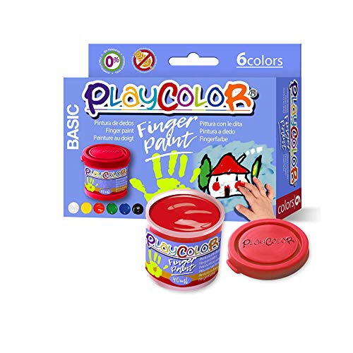 Playcolor Finger Paint 40ml - Pintura De Dedos - 6 Colores surtidos - 17591