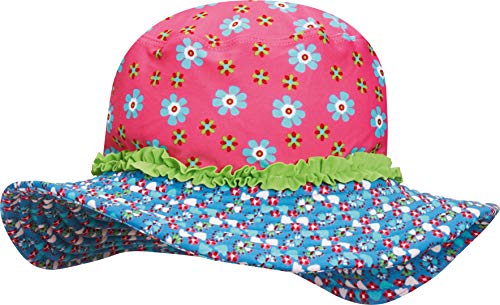 Playshoes Sonnenhut, Bademütze Blumen, UV-Schutz nach Standard 801 und Oeko-Tex Standard 100 - Gorro de baño Niñas, Mehrfarbig (original 900), Medium (talla fabricante:53cm)