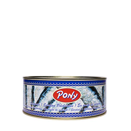 PONY Sardinas en Aceite en Girasol - Paquete 6 x 700 gr - Total: 4200 gr (Peso escurrido)