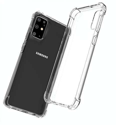 QHOHQ Funda para Samsung Galaxy S20 Plus/S20 Plus 5G, Cases Silicona Slim TPU Cuatro Esquinas Anti-caíd (Transparente)