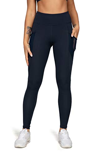 QUEENIEKE Leggings de yoga para mujer, cintura media, 3 bolsillos para el teléfono, para gimnasio, correr